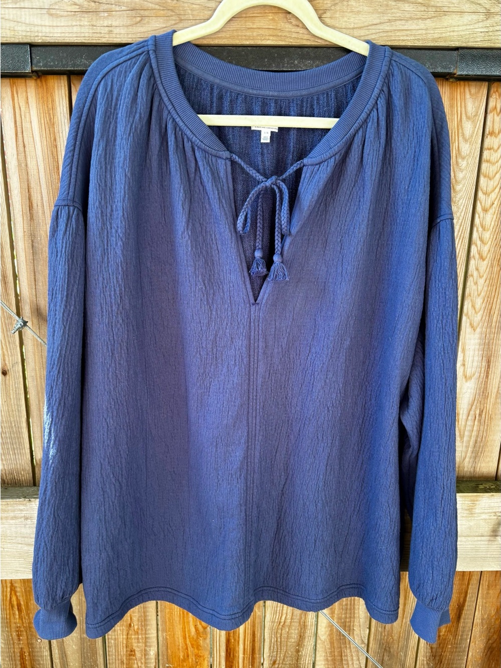 Aerie Blue tie front top - great transition piece!